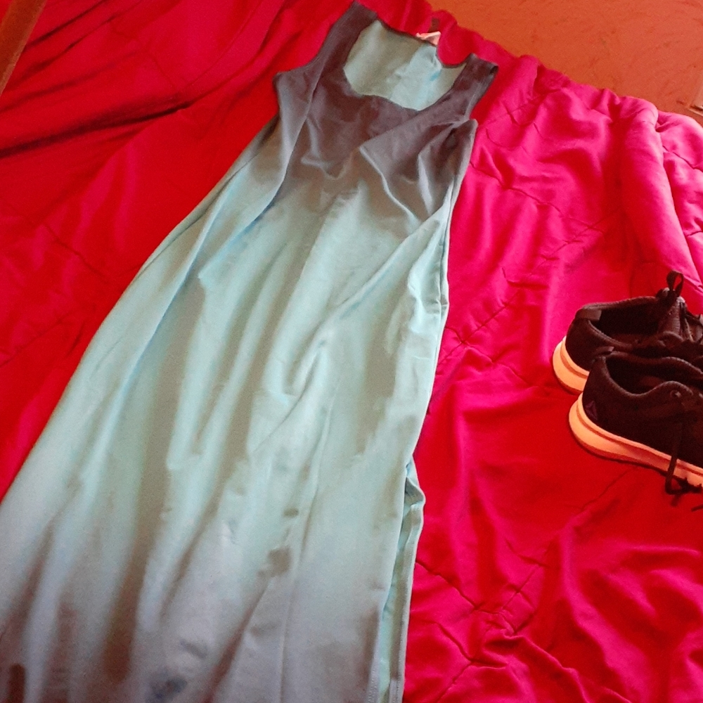 Ladies mulicolor blue dress
